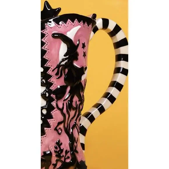 Blue Sky Clayworks Pink High Heels Halloween DecorWitch Boot Teapot Collectible - Picture 5 of 8